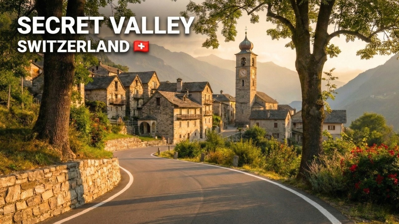 Вождение по дороге Скрытой долины 🇨🇭 Швейцарии | Каменная деревня, которую время забыло