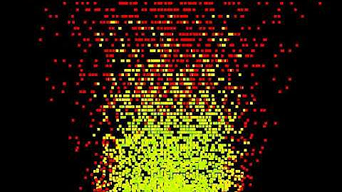 2D fire animation with particles