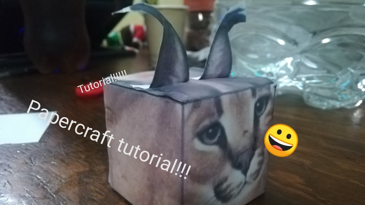 How to make floppa cube papercraft 😲🐱 