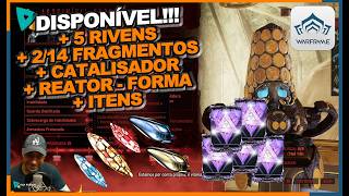 #warframe Disponível + 5 Rivens + 2/14 Fragmentos Arconte + Catalisador + Reator + Forma + Itens !!!