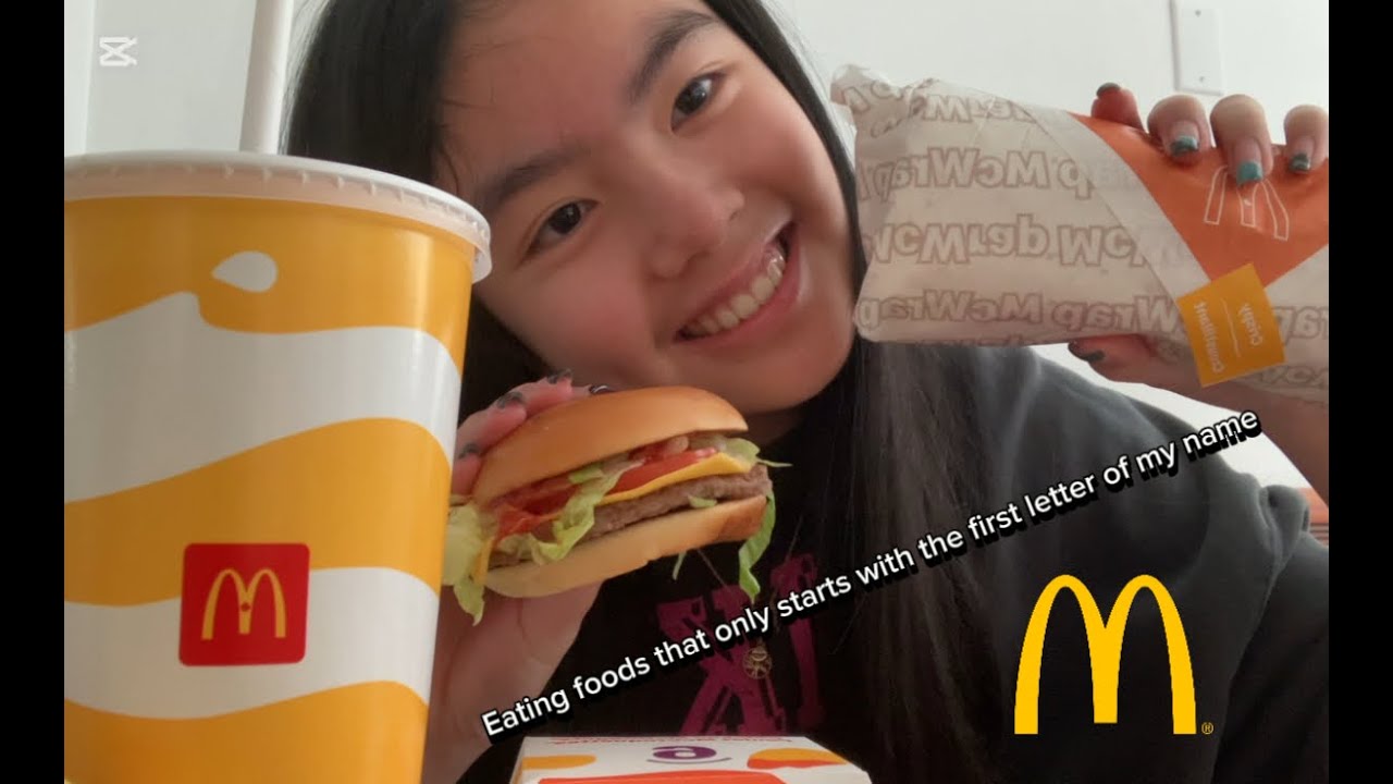Eating foods from McDonald’s that only starts with the letter of my name!! Mukbang!