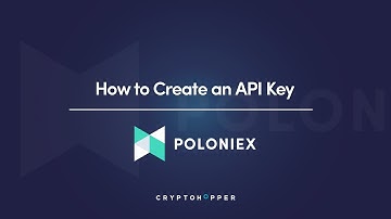 How to create an API key with Poloniex