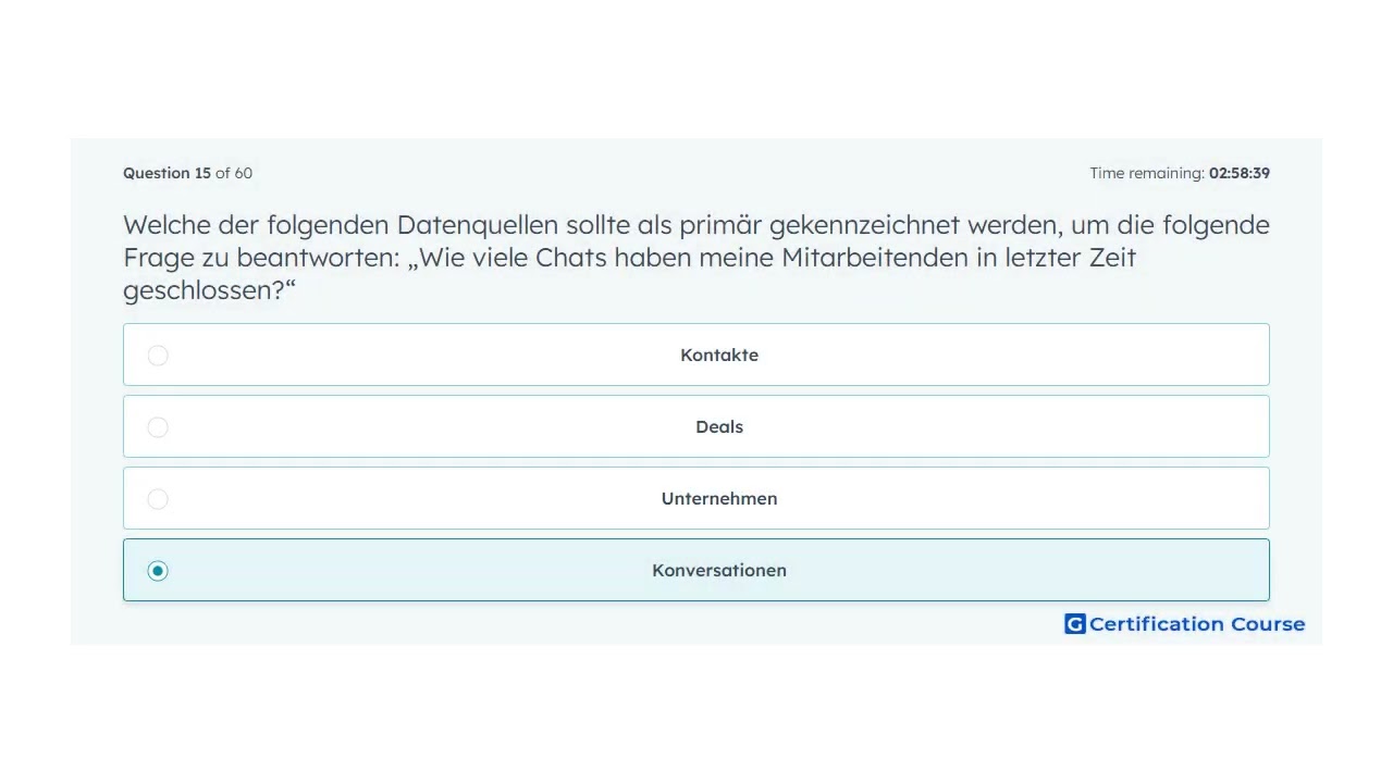 Welche der folgenden Datenquellen sollte als primär gekennzeichnet werden, um die folgende Frage zu