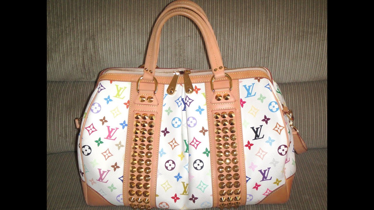 My Louis Vuitton Collection Part 19--White Monogram Multicolore Courtney GM Bag - YouTube