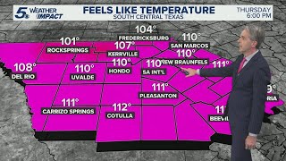 Heat index over 110+ degrees expected Thursday | Weather Impact Alert Forecast