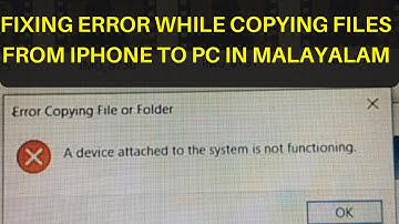 Fixing error while copying photos from iPhone to computer or Mac Malayalam ( Error copying files )