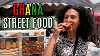 TRYING GHANA STREET FOOD FOR THE FIRST TIME | West African Food Market