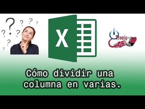 Vídeo: Com Dividir En Una Columna