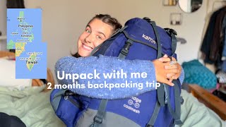 Unpack with me after 2 months backpacking the Philippines & Taiwan!
