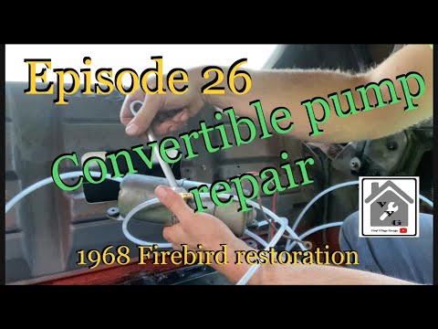 E26 convertible top pump / motor repair 1968 Pontiac Firebird LeBronze