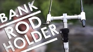 Make this PVC Fishing Rod Holder to fish from the bank! It cost less than $15 to make and is as reliable as one bought at the store! 