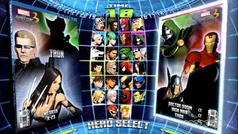 Marvel VS Capcom 3 Music: Character Select MVC2 remix (longer version)