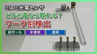 【ミスミ光電センサ】透明・半透明ワークの検出｜角型タイプ・距離設定タイプ