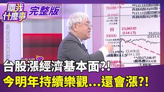 台股漲經濟基本面?!今明年持續樂觀..還會漲?!中小瘋漲'小鬼當家' 高價股'一去不回頭'能追?｜【關我什麼事 完整版】陳斐娟 主持｜20260420 關我什麼事