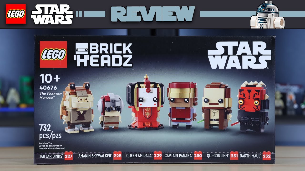 LEGO Star Wars 40676 The Phantom Menace Brickheadz - REVIEW - YouTube