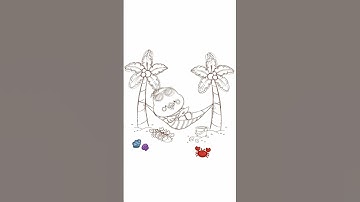 Procreate Time-lapse: Duck at Beach #art #procreate #shorts #animation #tutorial