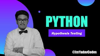 Hypothesis Testing with Python | Two Sample Test|Z-Test | 15.04.2022 #python #programming #hypo #iyc