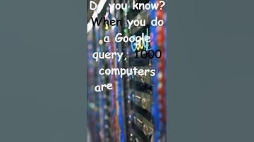 Do you know? When you do a Google query, 1000 computers are used #facts #curiosity #knowledge