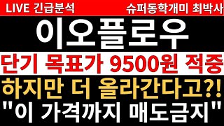 이오플로우 주가전망 ] 목표가 1차 9500원 터치! 하지만 더 올라간다고요?! &quot; 이 내용만 알고 있었더라면 &quot; 주주여러분들 함부로 못팝니다! 절대로 &quot; 이 가격까지는 매도금지&quot;
