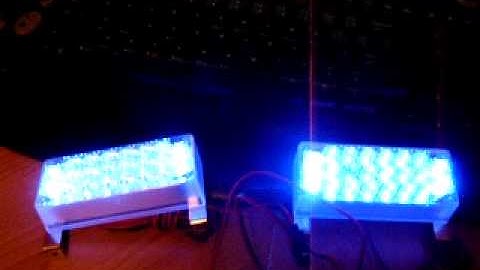 Blue LED strobe lights from eBay with 3 patterns and INEXPENSIVE!!