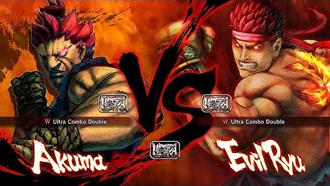 USF4 Epic Battle - Akuma (Vektoss) vs Evil Ryu ( CPU VERY HARD)