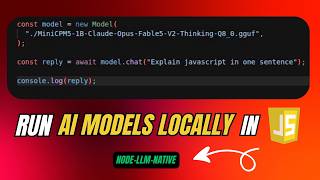 RUN AI MODELS LOCALLY IN JAVASCRIPT ------ ( NO INTERNET CONNECTION - NO API KEY - JUST NODEJS )