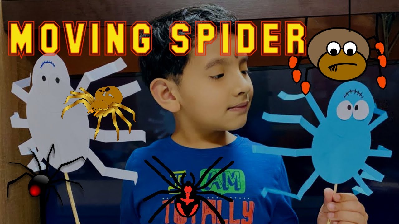 Moving Spider DIY Craft | Easy for Kids | Paper Spider - YouTube