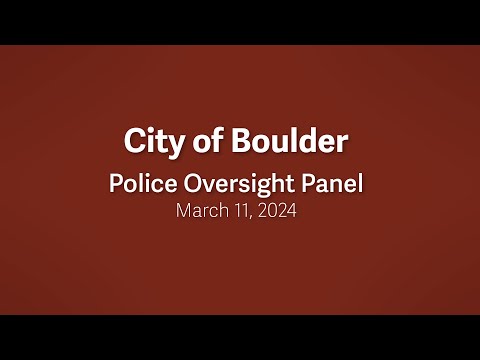 3-11-24 Police Oversight Panel Meeting