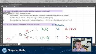 Binomial Distribution with Desmos and Excel Functions