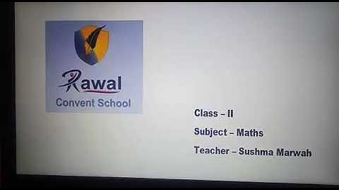 Class-II,  Subject- Maths,  Topic- Ordinal Numbers,  Rawal Convent School