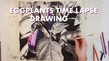 Farm series 1/4 - Eggplants Time Lapse Drawing