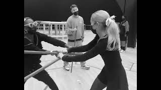 Ariana Grande & Cynthia Erivo Rehearsing “What Is This Feeling”