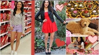 Valentine's Day Hair, Makeup \& Outfit ideas! + Easy V-day treat!