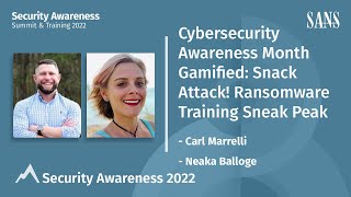Cybersecurity Awareness Month Gamified: Snack Attack! Ransomware Training Sneak Peak