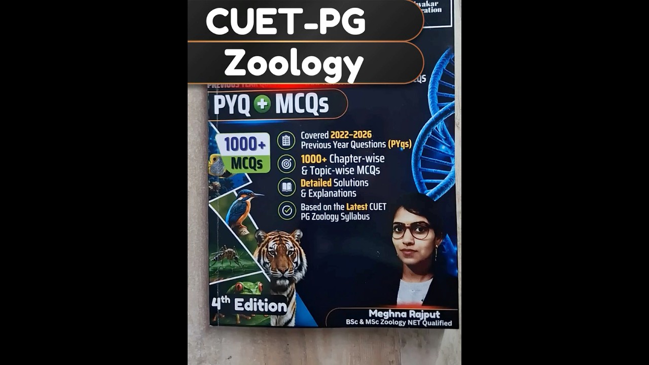 CUET PG Zoology Book 2027 Latest Book PYQ Question Bank #cuetpg