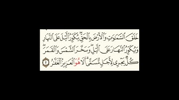 سورة الزمر آية٥ #سورةـالعلق #سورةالتين #سورةـالشرح #سورةـالضحى #سورةـالليل #سورةالشمس #سورةالبلد