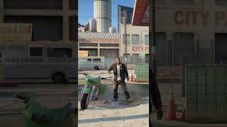 Gta 5 Lamar And Franklin Steal A Bike From Vagos