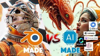 Comparing Blender Made vs AI Made – Can AI Replace 3D Artists? The results are WILD!