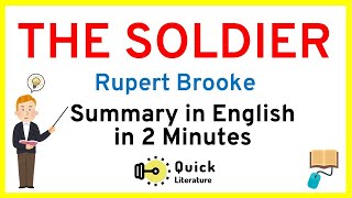 The Soldier | Short Summary | Poem by Rupert Brooke | English Literature  Easy Explanation