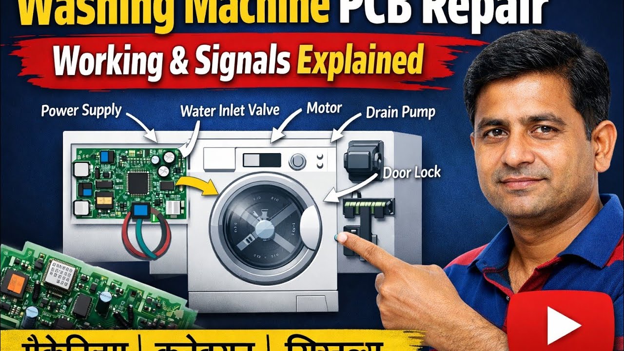 Washing Machine PCB Repair Beginner Guide | Working, Signals aur Block Diagram Explained