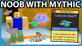 Noob With Mythic Bee! Get 25 Bees Fast! Make Millions Honey | Roblox Bee Swarm Simulator