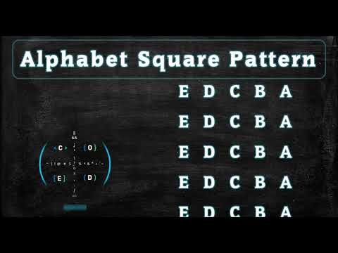 128 Alphabet Square Pattern without any pre-defined method using while loop in Python