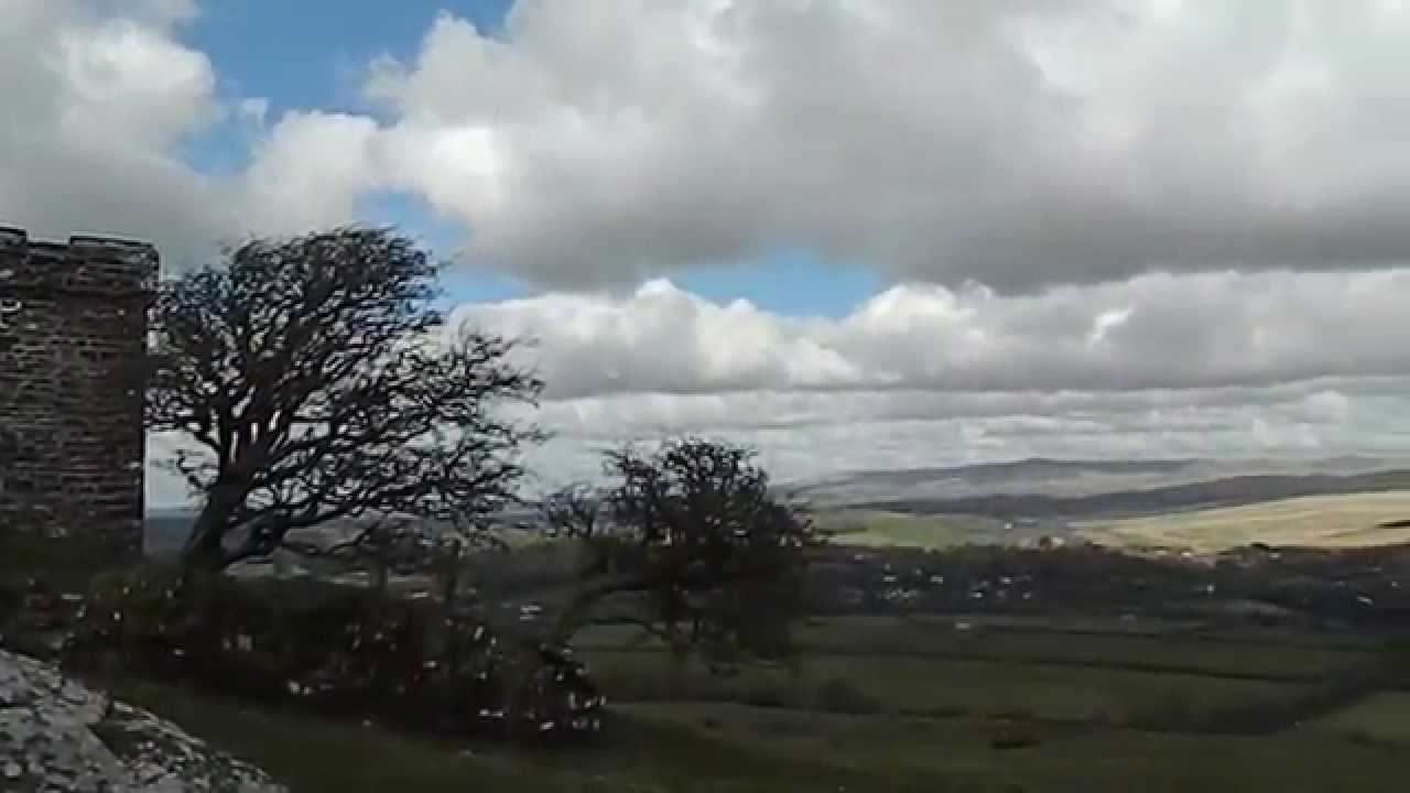 Wonderful Brentor Church panorama Dartmoor Devon England UK Grass Fire