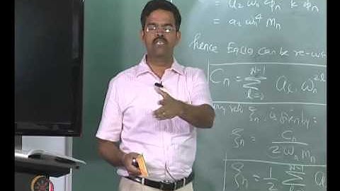 Mod-02 Lec-14 Estimate of classical damping