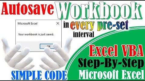 Excel VBA - Autosave workbook (template available for free download)