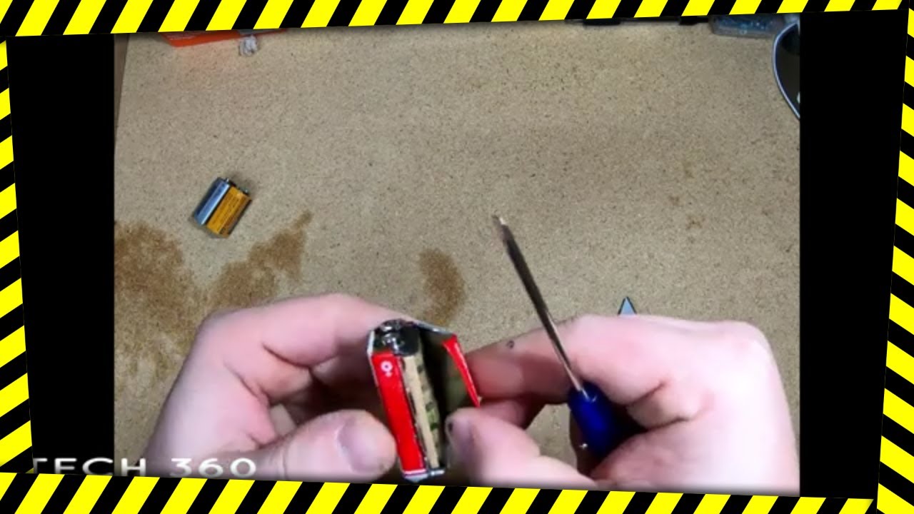 INSIDE 9V BATTERIES ( COME SEE ) - YouTube