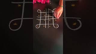4*4 Daily Rangoli Desgin#indianart#shotrs#status#kolam#muggulu#viralvideo#trending#art