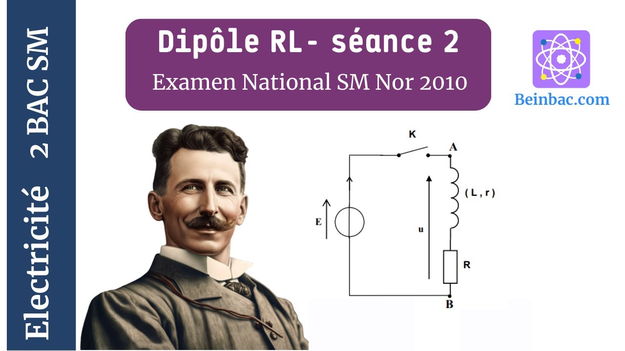 2Bac SM BIOF| Électricité -Dipôle RL- Séance 2: Examen National Physique SM 2010 Normale.