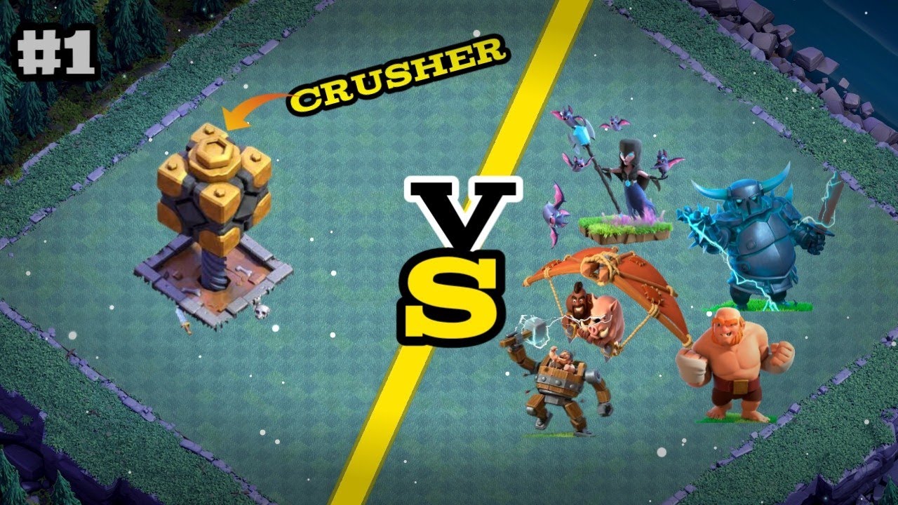 max crusher vs all max troops ( wait for and) coc 