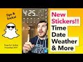 How To Use New Snapchat Stickers (Time, Date, Temp, Weather, Elevation, Speed)